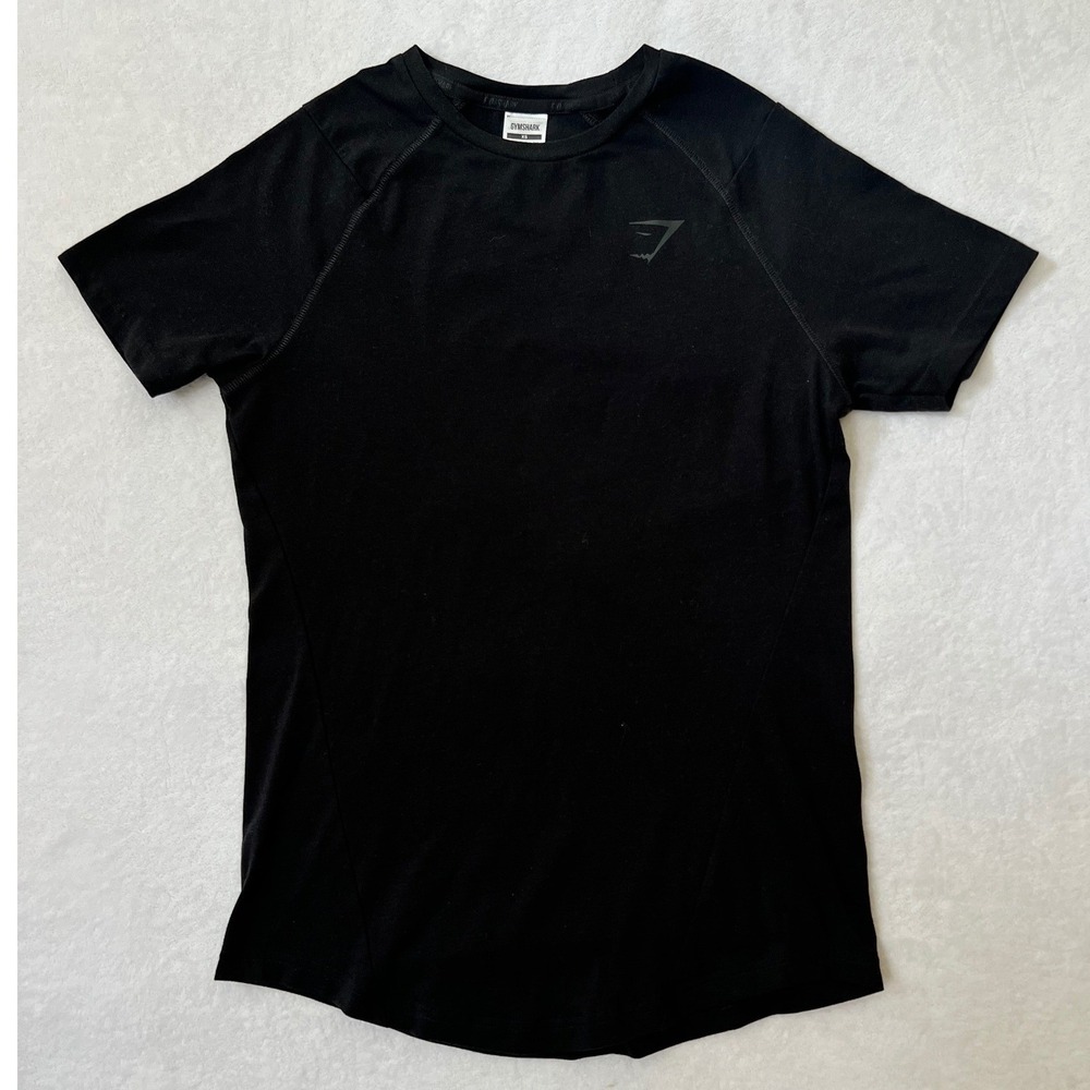 Gymshark Training T-Shirt Black Graphic Back Raglan Sleeve XS
